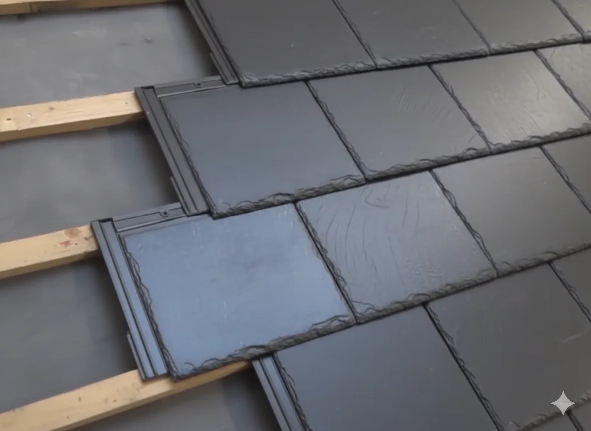 Cambrian interlocking slate roof — SolVe Mount compatible
