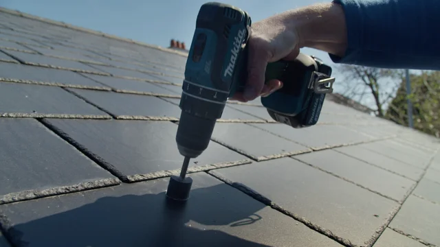 Step 02: Drill - SolVe Mount solar installation process
